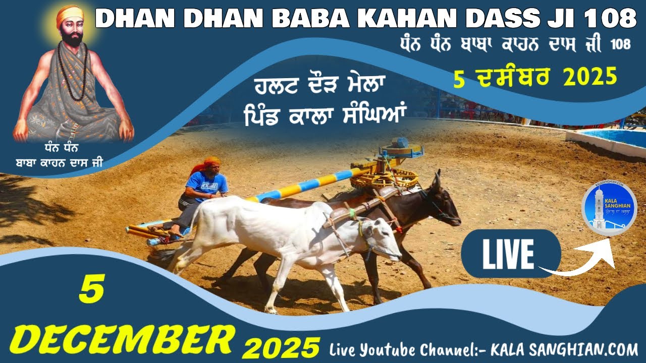 🔴Live Halt Races Pind Kala Sanghian   || ਹਲਟ ਦੌੜਾਂ ਪਿੰਡ ਕਾਲਾ ਸੰਘਿਆਂ || 05 December 2025