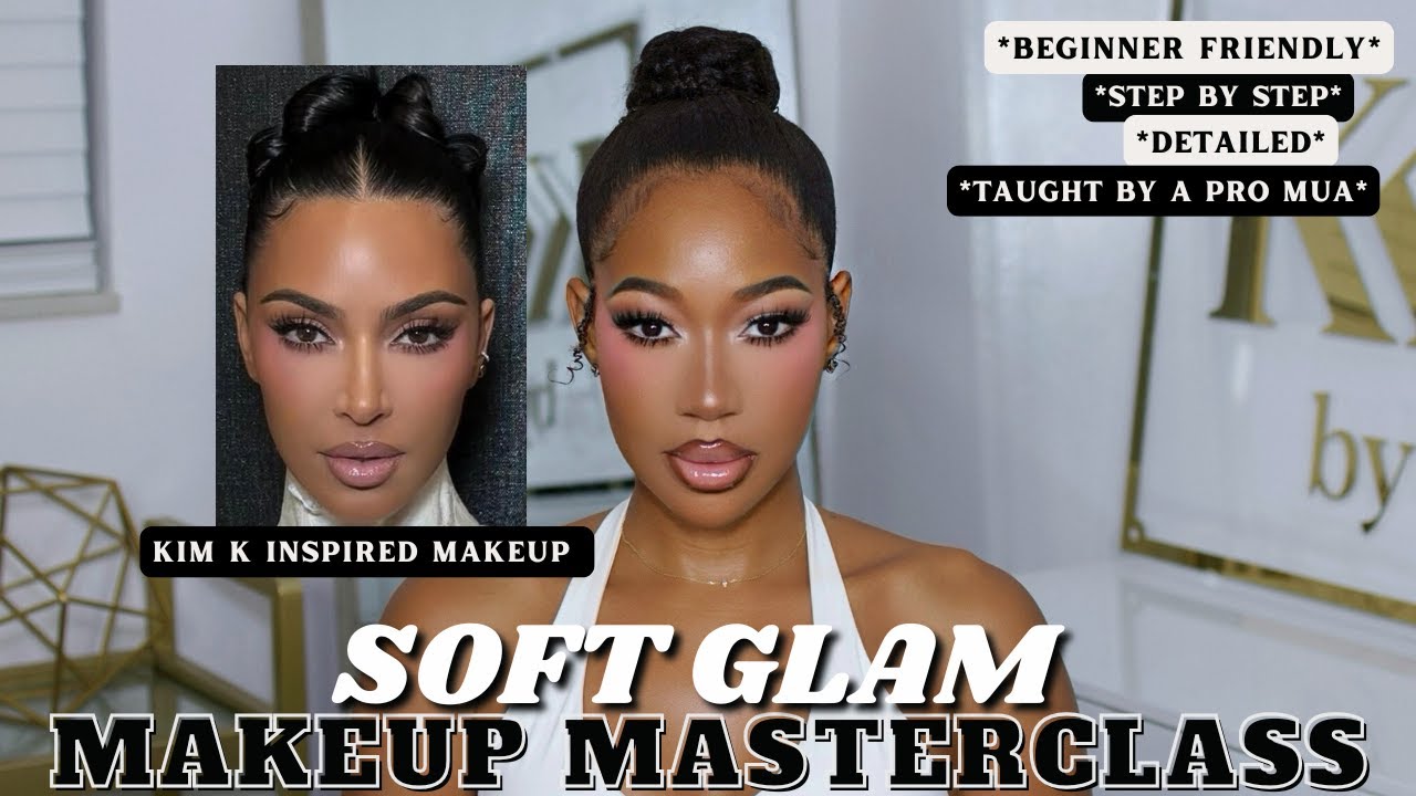 Soft Glam Makeup Masterclass for beginners | Kim K Makeup Look