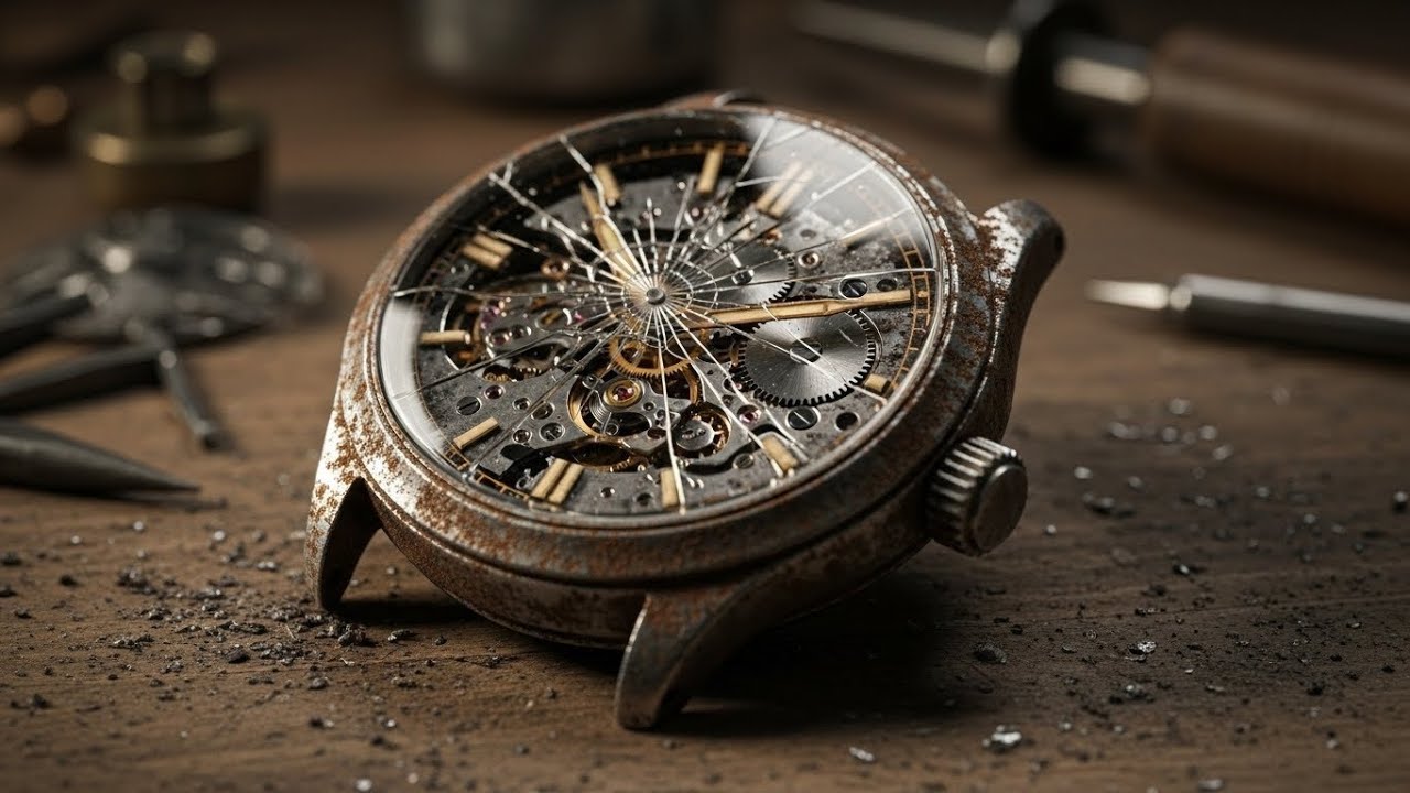 Full Rebuild and Restoration of Broken Mechanical Wristwatch with Destroyed Movement | Watch Repair