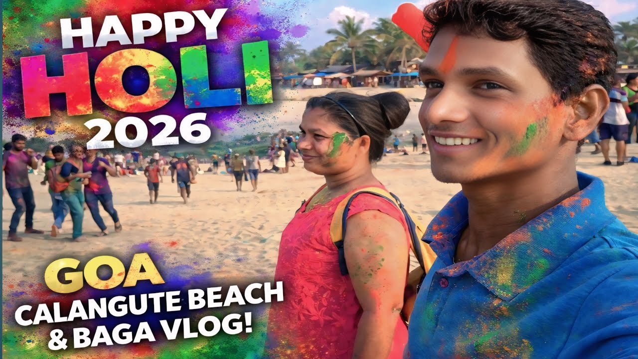 Happy Holi 2026 in Goa | Calangute Beach Holi Celebration Vlog 4 March 2026 Holi vlog 