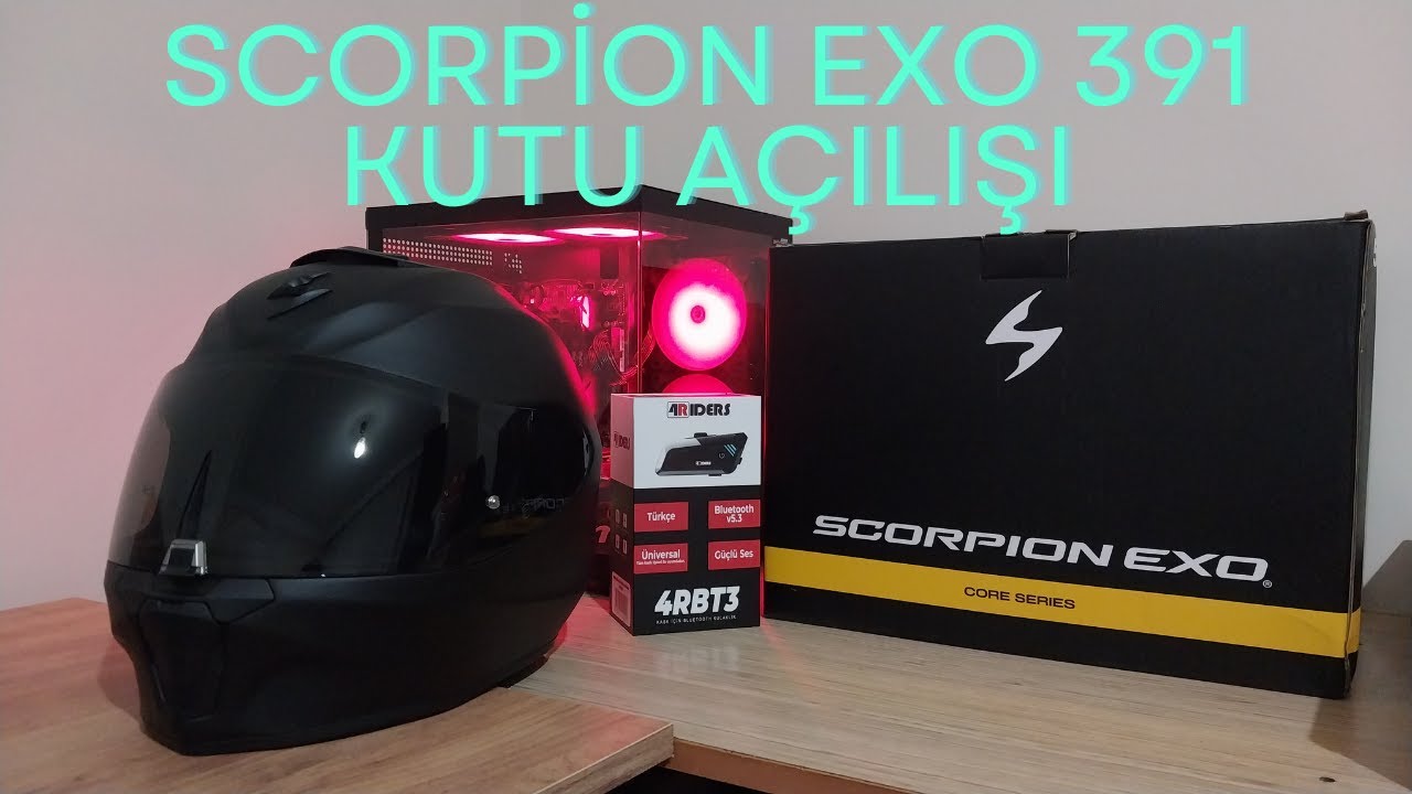 Kaskımı Güncelledim! Scorpion EXO 391 + Füme Vizör + 4RİDERS 4RBT3 İnterkom