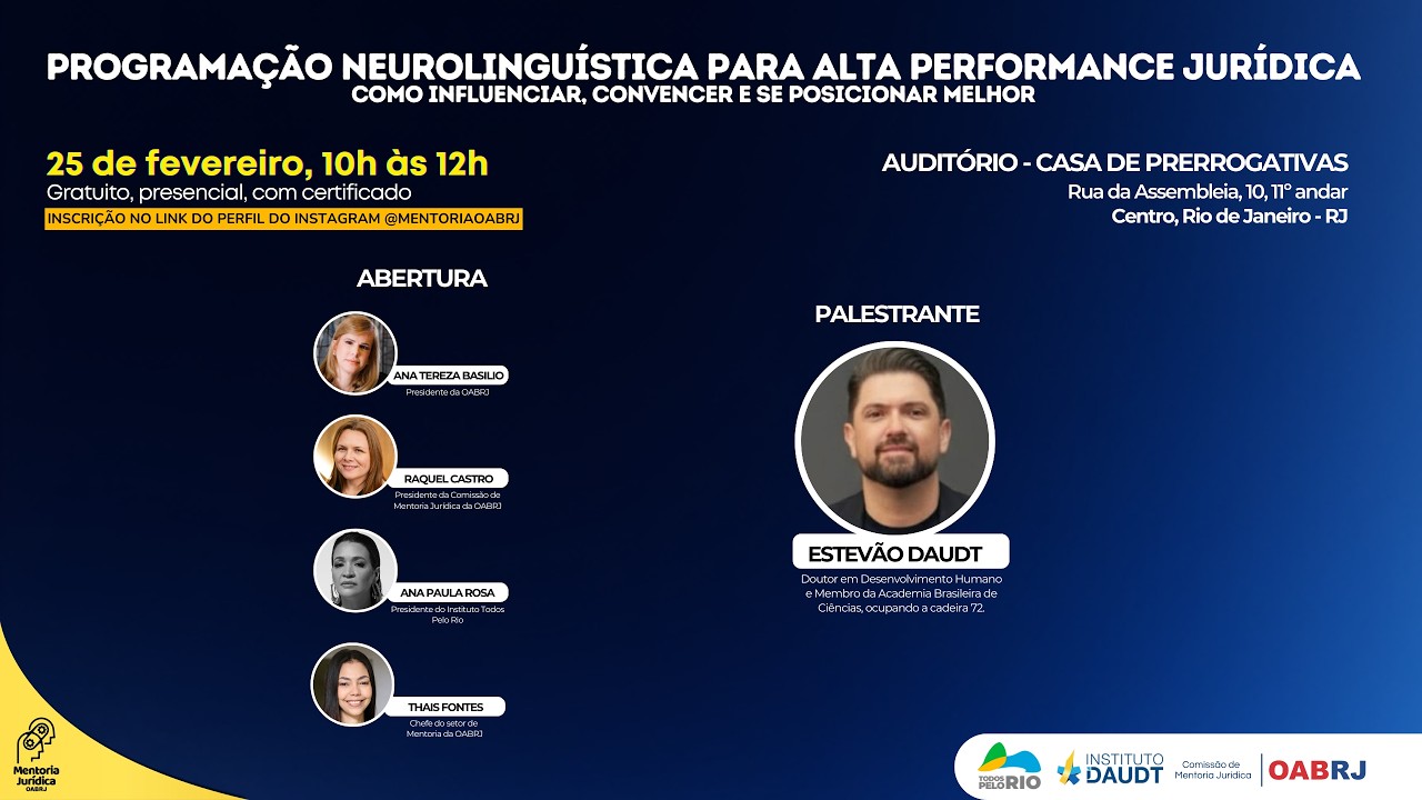 Programação Neurolinguística para Alta Performance Jurídica - 25/02
