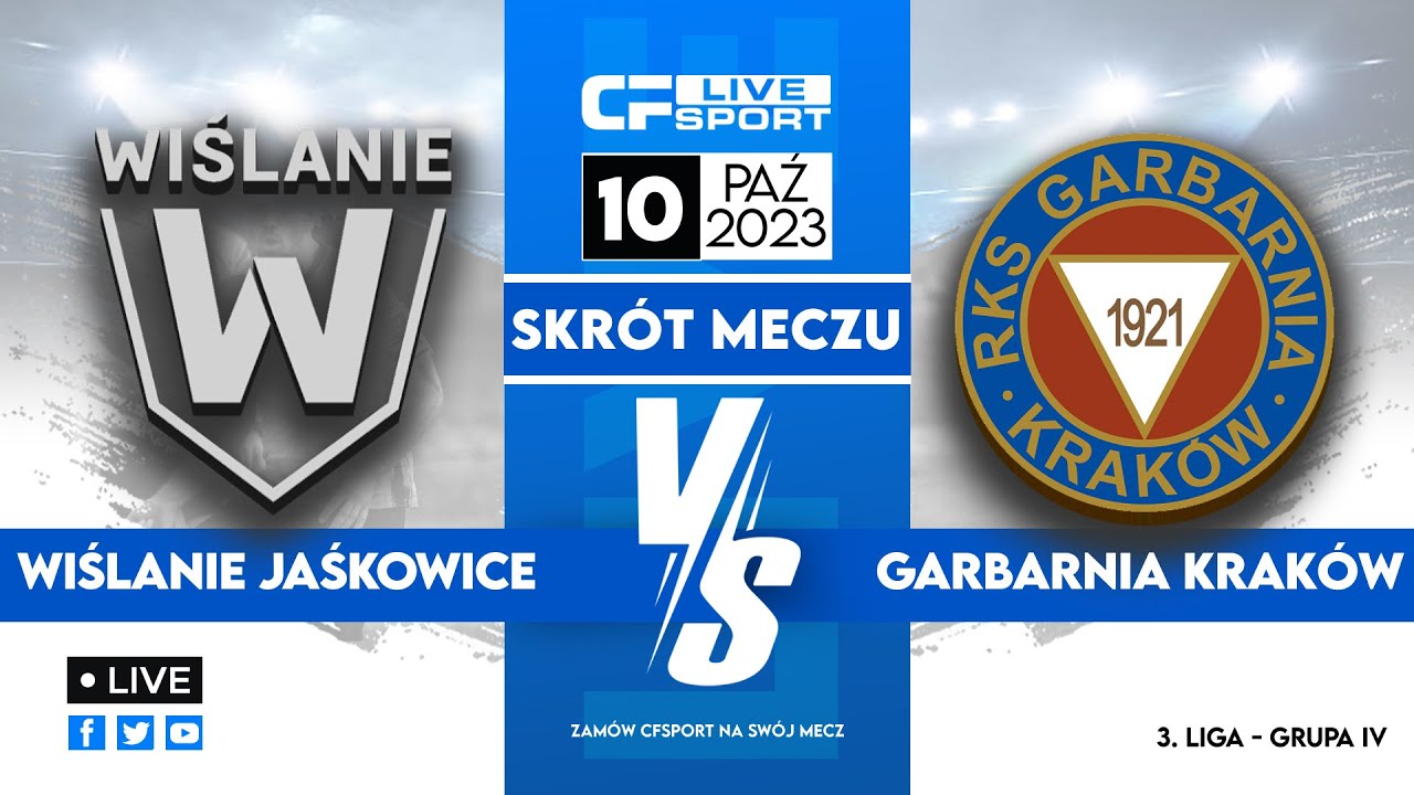 Skrót meczu: Wiślanie Jaśkowice - Garbarnia Kraków 10.10.2023
