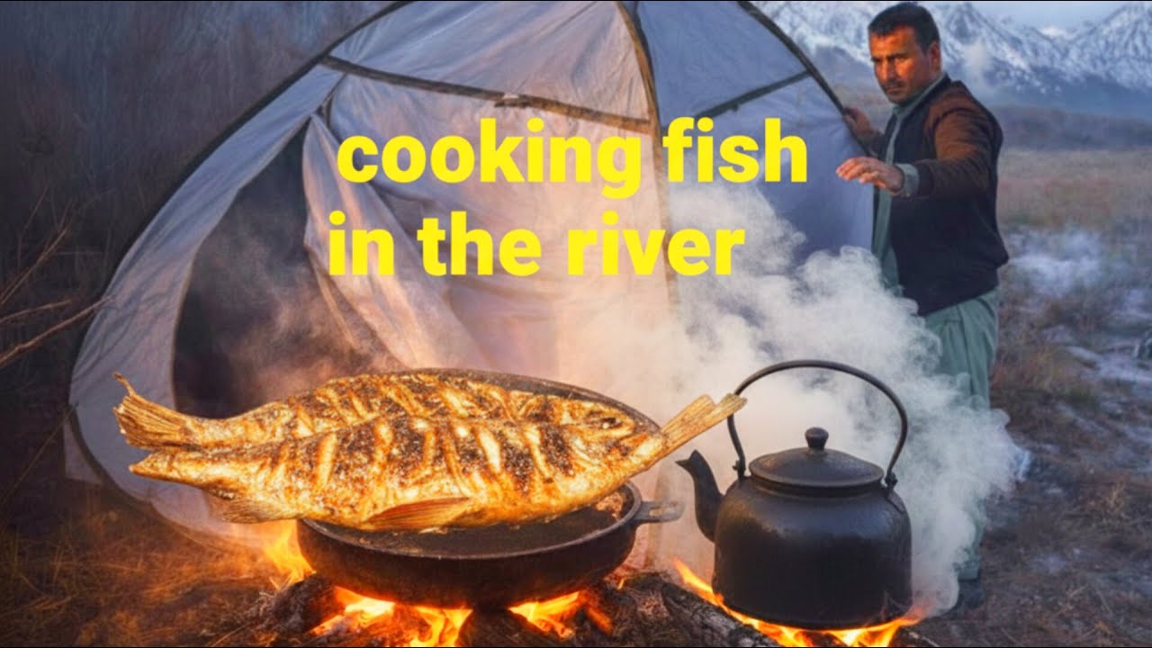 Cooking Fresh Fish in Freezing Winter ❄️ | River Camping & SurvivalWinter