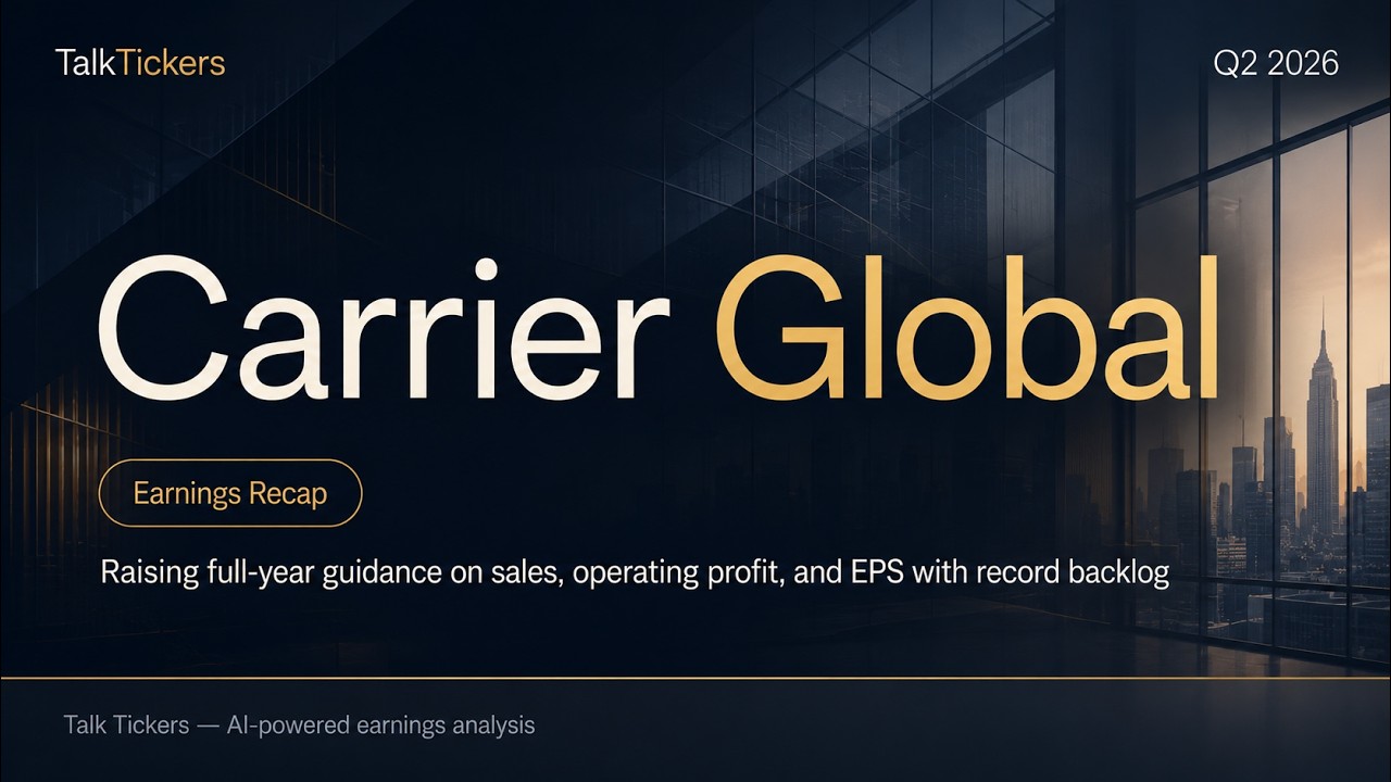 Carrier Global Q2 2026: Data Center Boom & HVAC Growth Insights