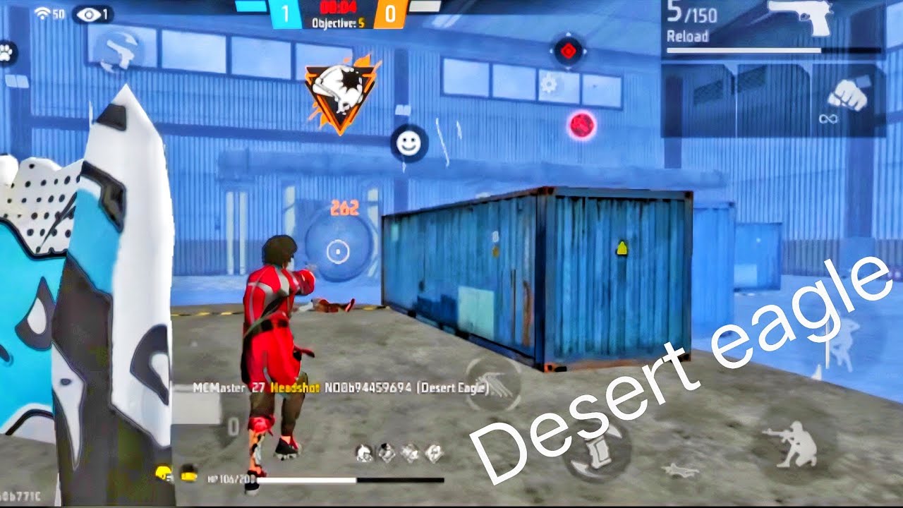 Playing free fire lone wolf random 2 times head with desert eagle gun watch now 