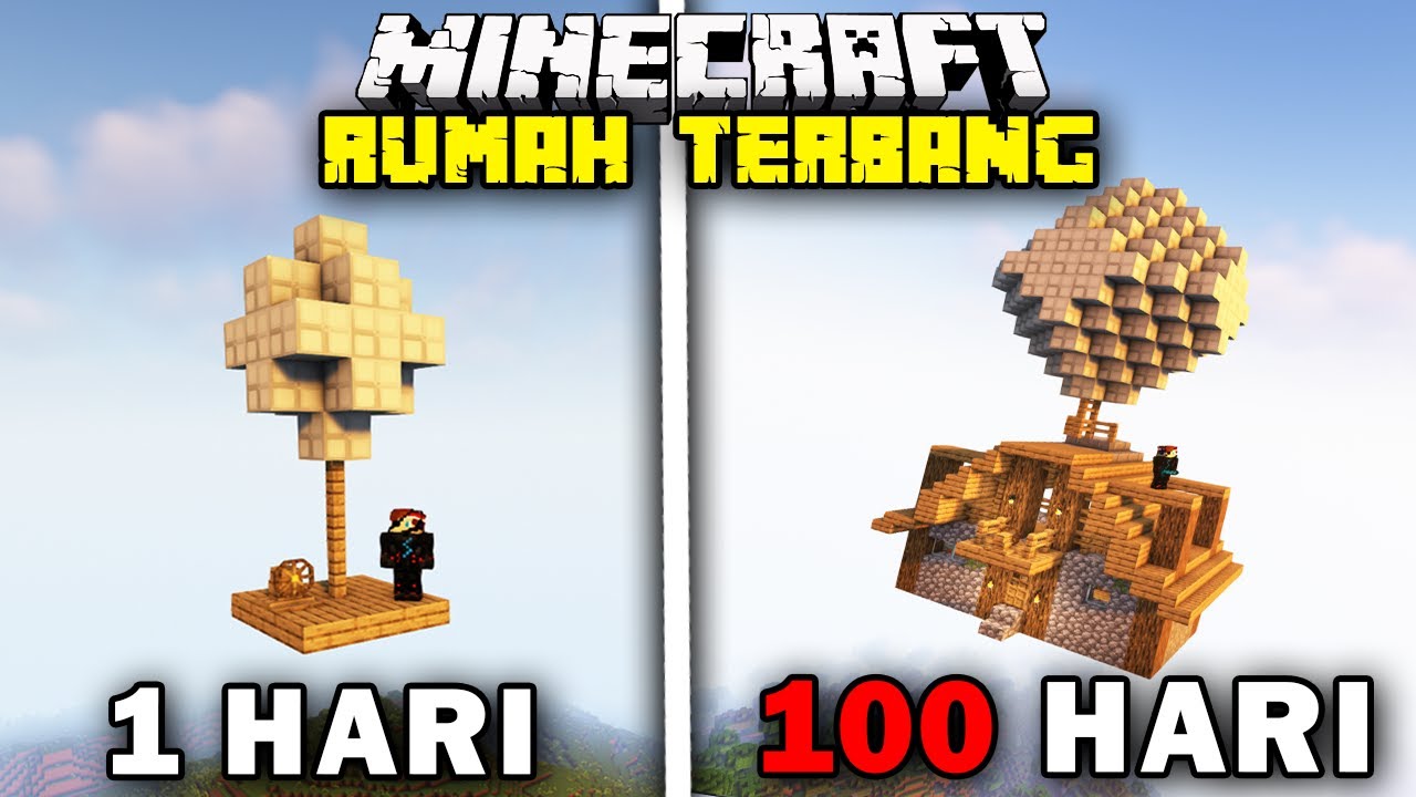 100 Hari Minecraft Rumah Terbang - UP