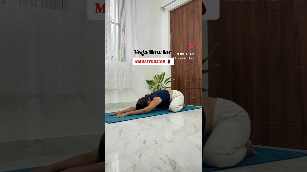Yoga flow for menstruation 🩸 #yoga #wellnessyoga #wellnessyoga #periods