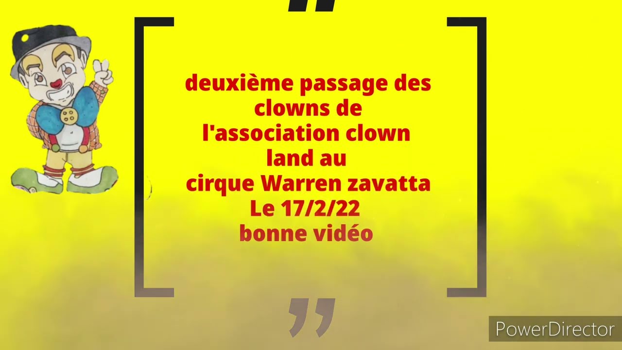 association clown land n°47 2ème passage au cirque Warren zavatta le 17/2/22