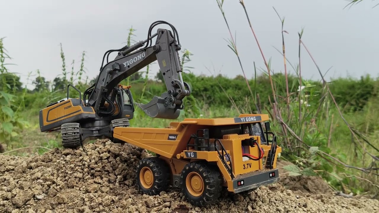 RC Excavator Machine Unboxing | Remote Control | Construction Vehicle | Monster Truck | Cartoon toy 