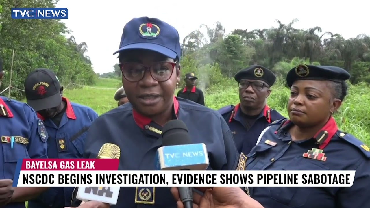 NSCDC Begins Investigation Into Bayelsa Gas Leak, Evidence Shows Pipeline Sabotage