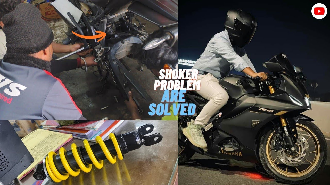 Yamaha R15 v4 Rear Suspension Shocker Change | New Shocker Installation🔥💥