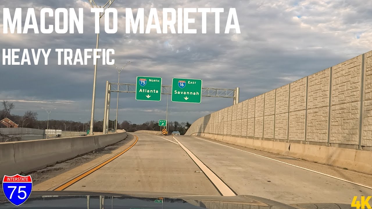 Macon to Marietta: Dusk Drive Through the Heart of Georgia | 4K