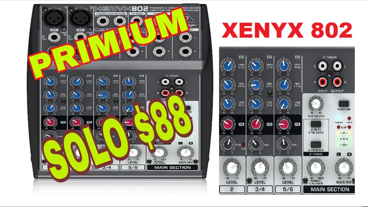 BEHRINGER XENYX 802 8 ENTRADAS