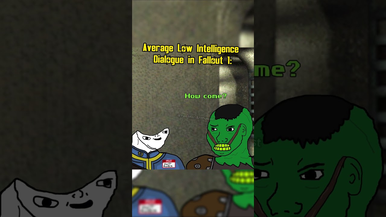 Average Low Intelligence Dialogue in Fallout 1 #fallout #memes #shorts