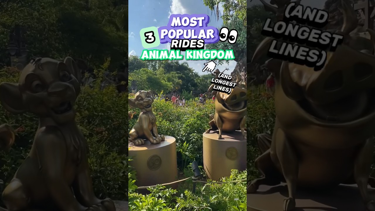 3 САМЫХ ПОПУЛЯРНЫХ аттракциона в Царстве животных 👀🌳 (обзор аттракционов Disney World)