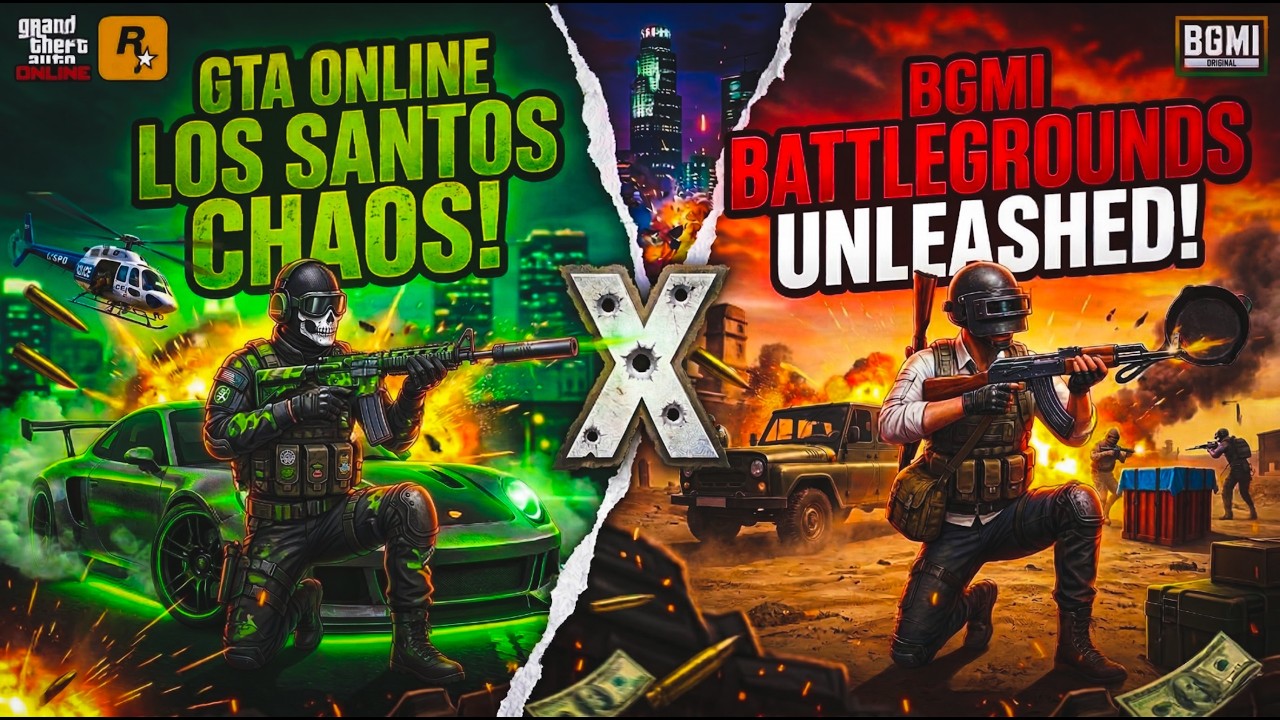GTA Online vs BGMI 🔥 Which Game Is More Chaotic? LIVE! #livestream 364| #gta #gta5 #bgmi #bgmilive