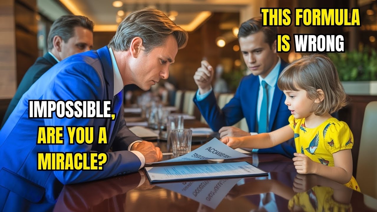 'This formula is wrong,' the waitress's daughter whispered to the billionaire   just before t