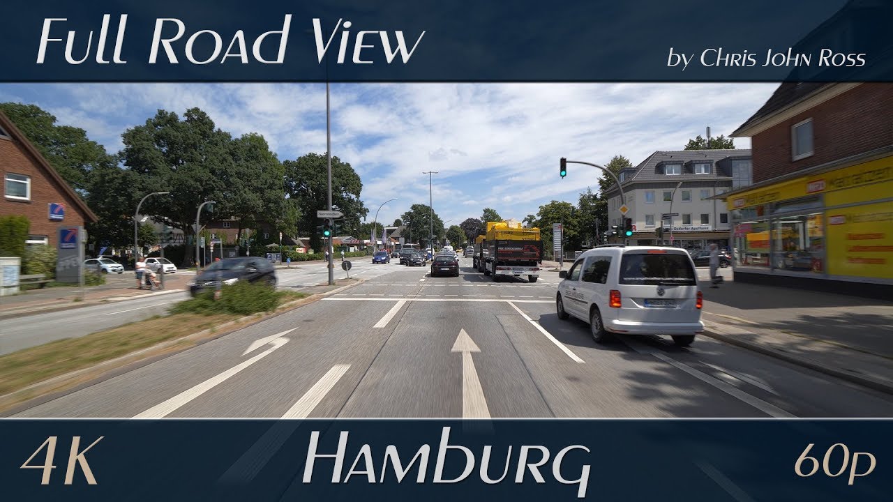 Hamburg, Germany: Osdorf - Osdorfer Landstra&szlig;e (Isfeldstra&szlig;e - Julius-Brecht-Stra&szlig;e) - 4K (UHD/60p)
