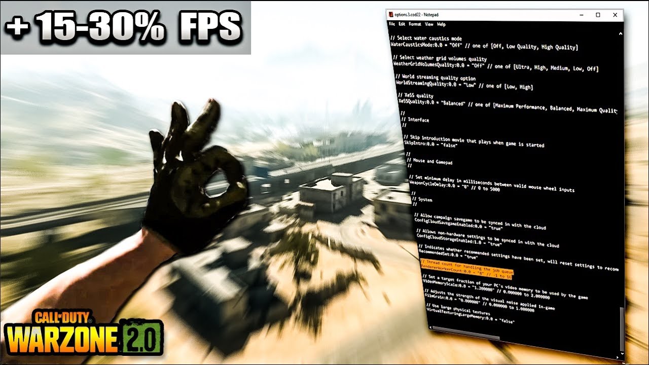 FILE SETTINGS to improve FPS, PERFORMACE & STABILITY in Warzone 2!