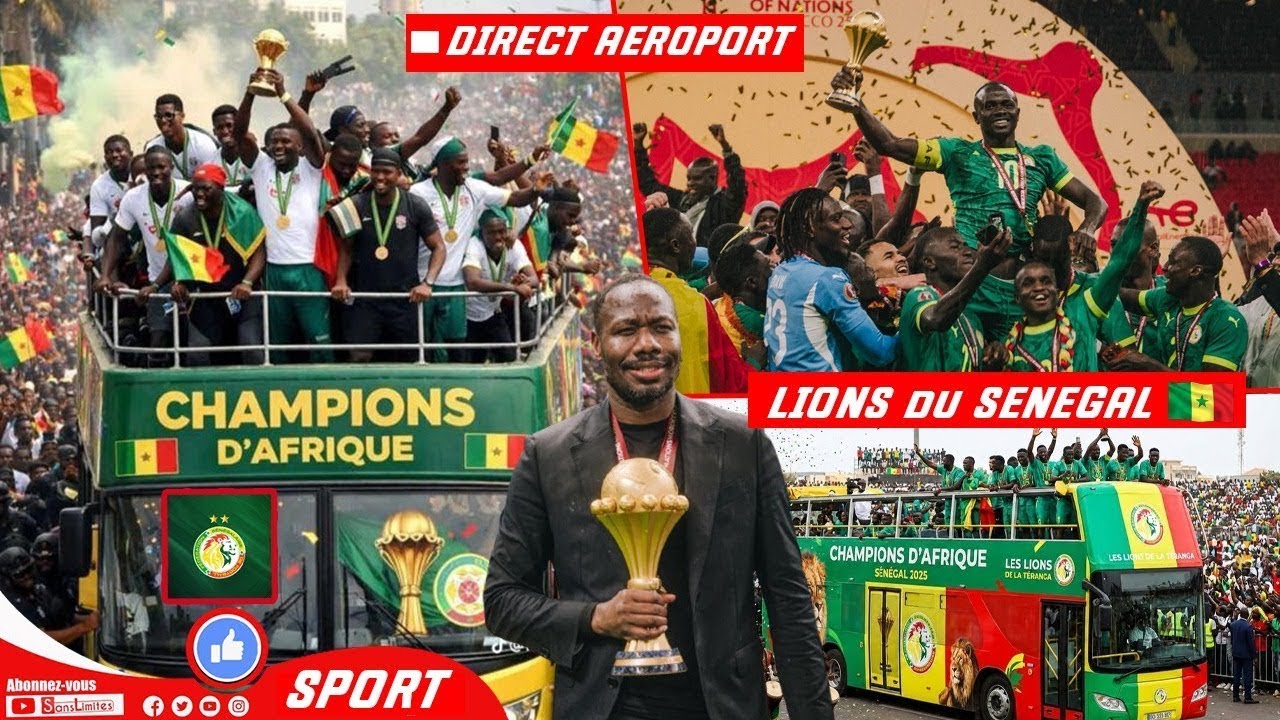 DIRECT: Caravane des lions champions d'Afrique dans les rues de Dakar