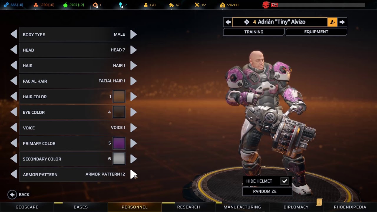 Phoenix Point Charcter Overview
