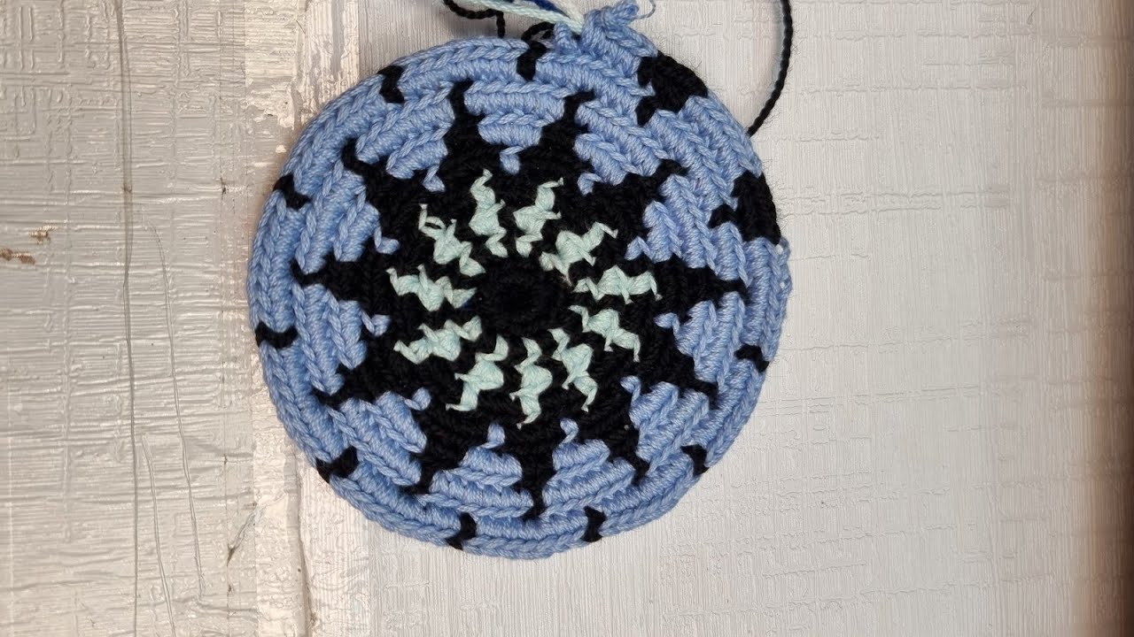 fondo para mochila en crochet técnica wayuu diseño padres #crochet #wayuu #tutorial