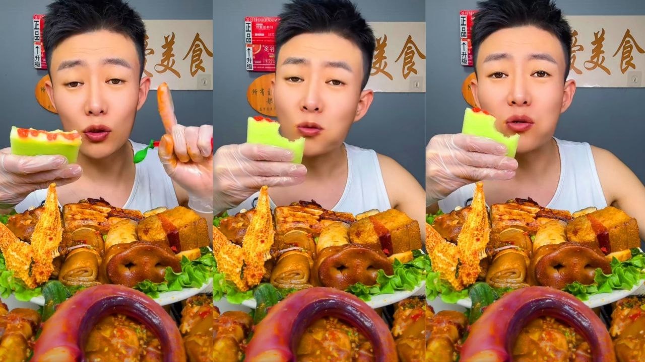 ASMR CHINESE MUKBANG | EATING SPICY PIG NOSE & EXOTIC FOODS | EXTREME SPICY CHALLENGE EATING SHOW