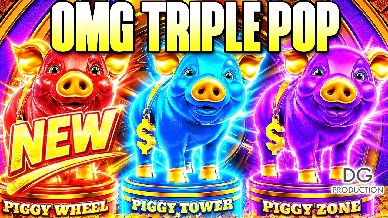 🚨NEW🚨OMG I POPPED ALL THREE‼️TRIPLE PIGGY PAYS SLOT MACHINE YAAMAVA CASINO GAME BIG WIN MONEY VEGAS