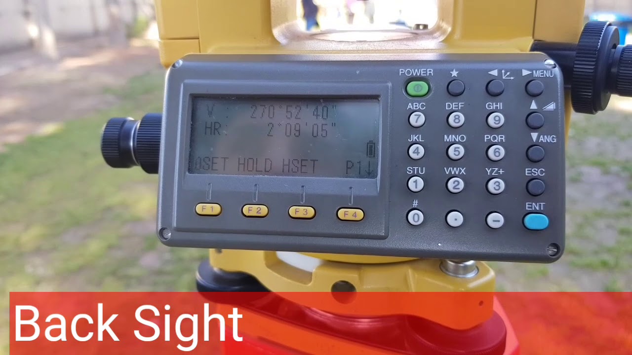 Total station. Back sight  method