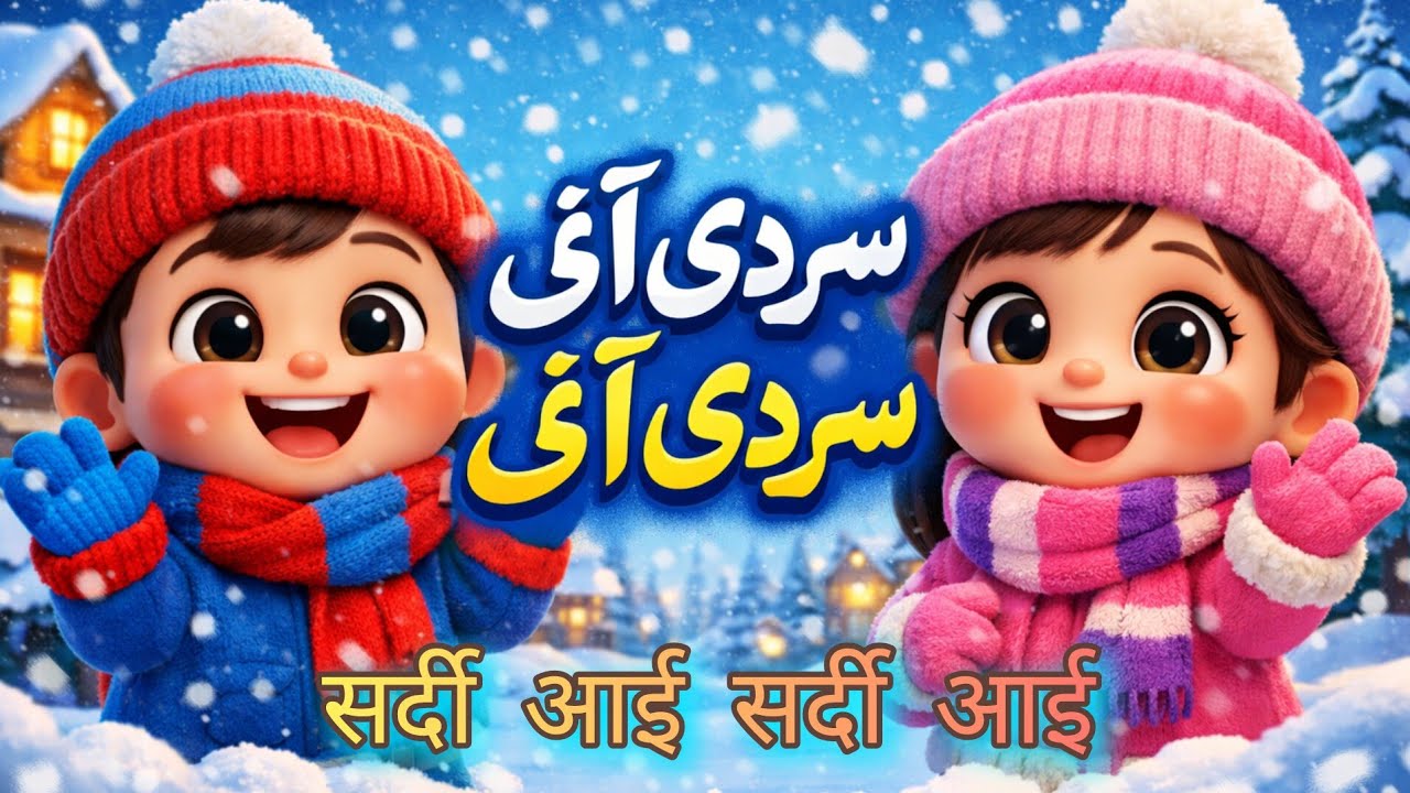 ❄️ سردی آئی سردی آئی | Winter Poem for kids Nursery Rhyme | Hindi Kids Rhymes | Urdu–Hindi Rhyme