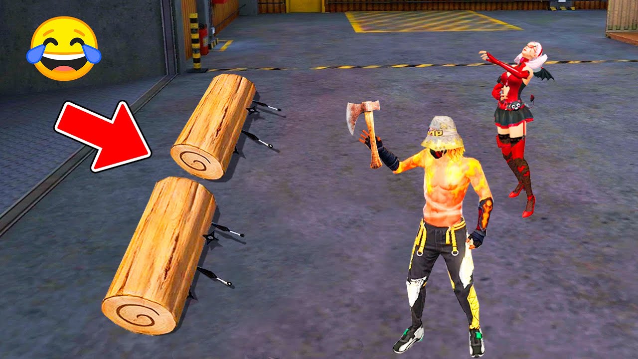 USAMOS EL TRONCO Y TROLLEAMOS en LOBO SOLITARIO 🪵 😂 FREE FIRE