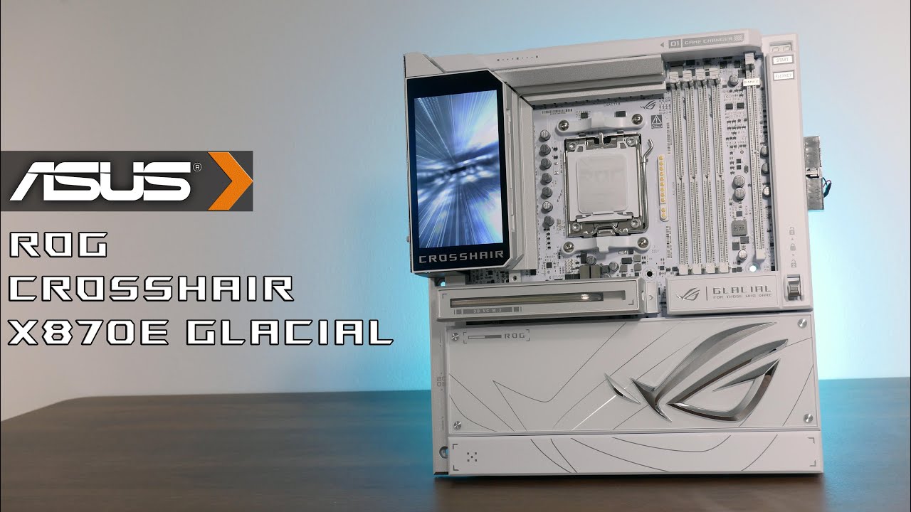 This is ASUS's new flagship AM5 motherboard - ASUS ROG CROSSHAIR X870E GLACIAL Unboxing & Overview