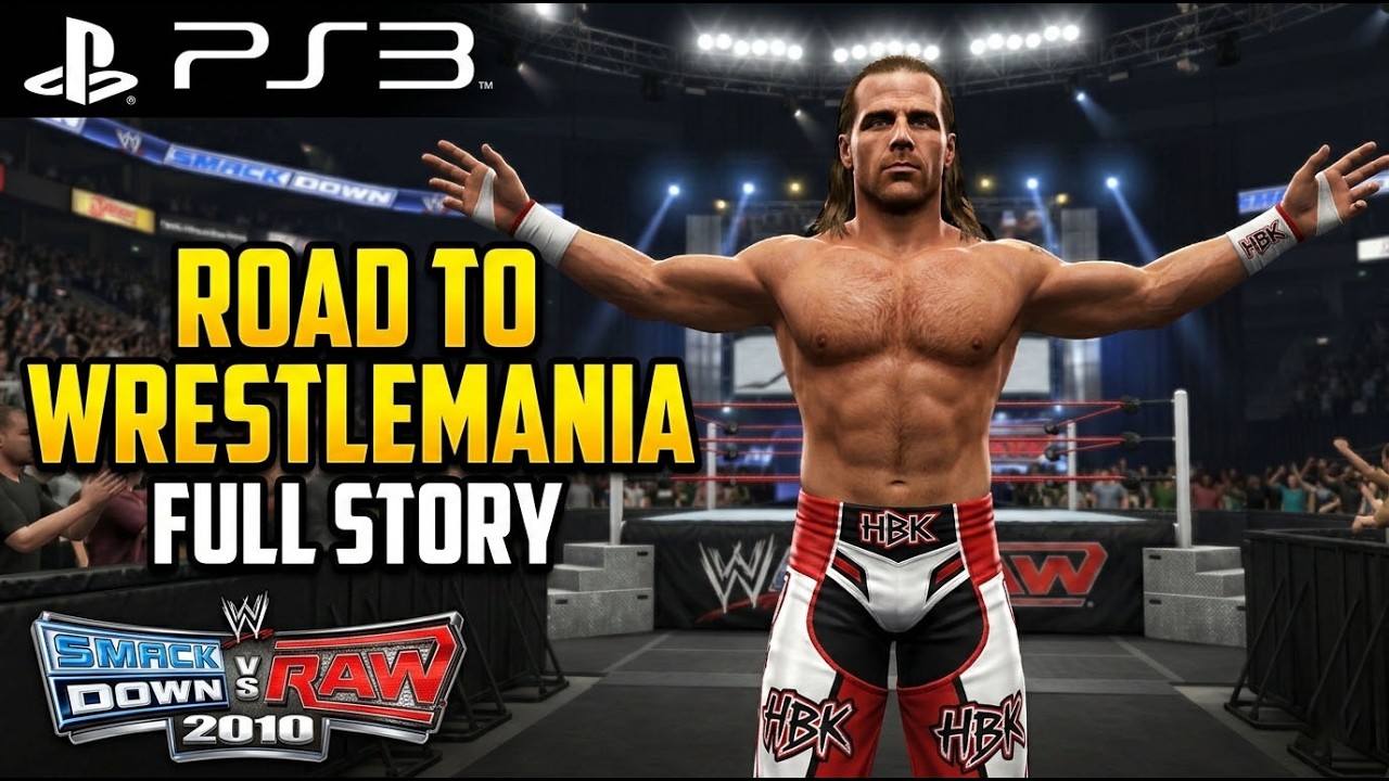 WWE SmackDown vs Raw 2010 PS3 | Shawn Michaels Road to WrestleMania | FULL STORY Gameplay