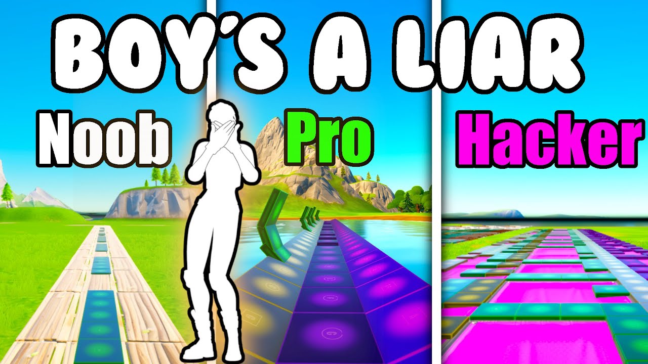 Boy's A Liar (Emote) Noob vs Pro vs Expert (Fortnite Music Blocks)
