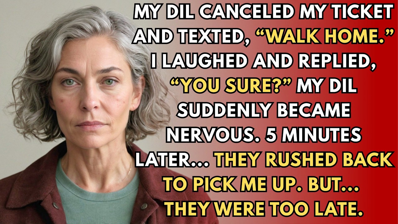 My DIL Canceled My Ticket And Texted, &ldquo;Walk Home&rdquo; I Laughed And Replied, &ldquo;You Sure?&rdquo;