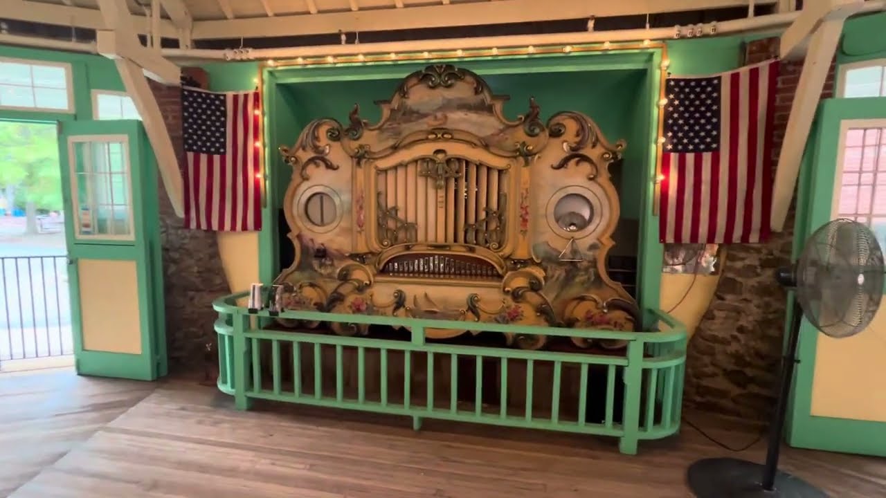 Glen Echo Carousel On Ride and Around the Pavilion with its Wurlitzer 165 Playing
