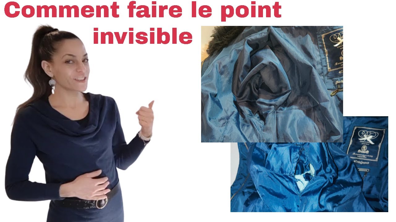 Couture &agrave; la main, faire le point invisible