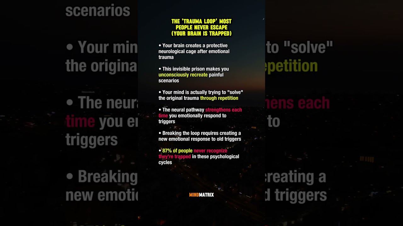 The 'Trauma Loop' Most People Never Escape (Your Brain Is Trapped) #trauma #psychology