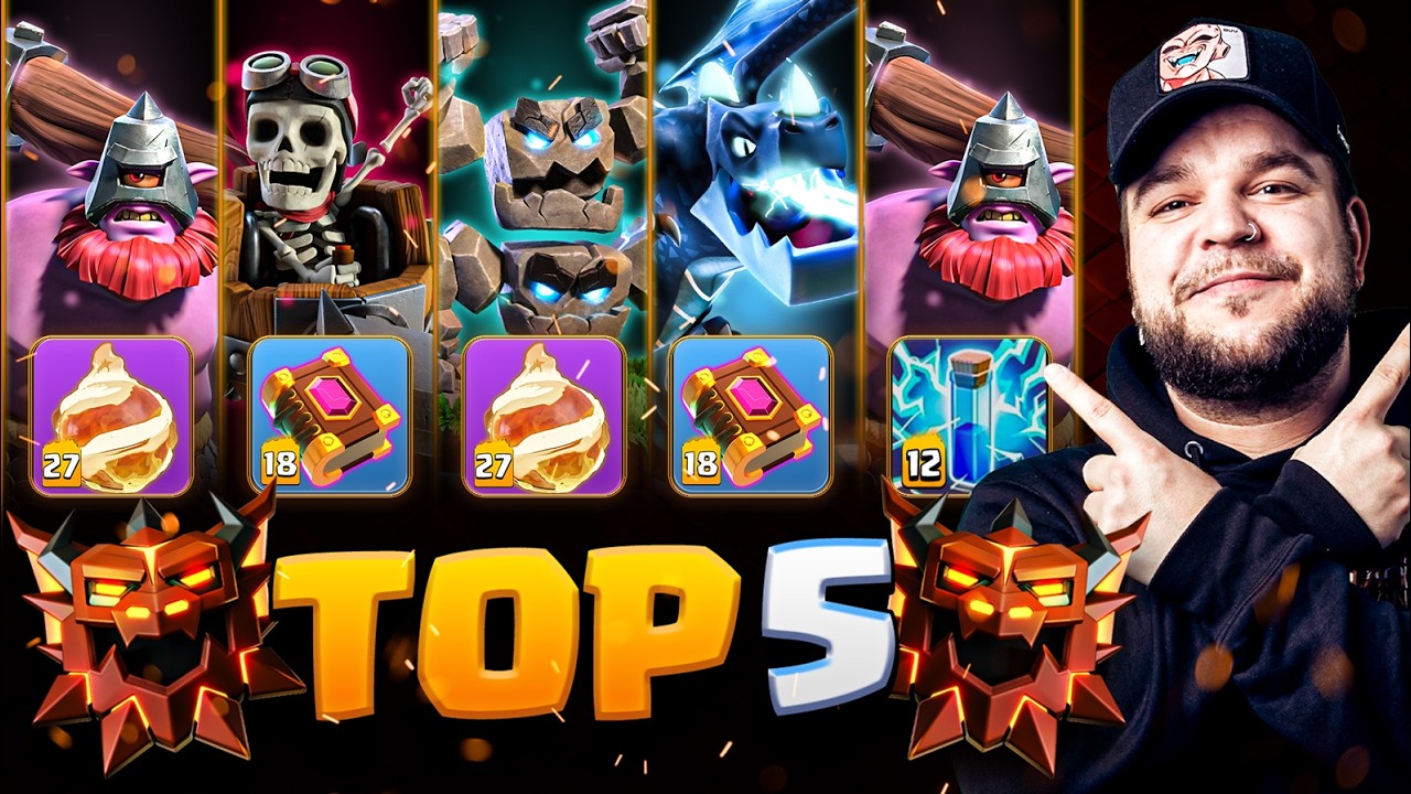🏆 TOP 5 EJÉRCITOS MÁS FUERTES del META ACTUAL | CLASH OF CLANS