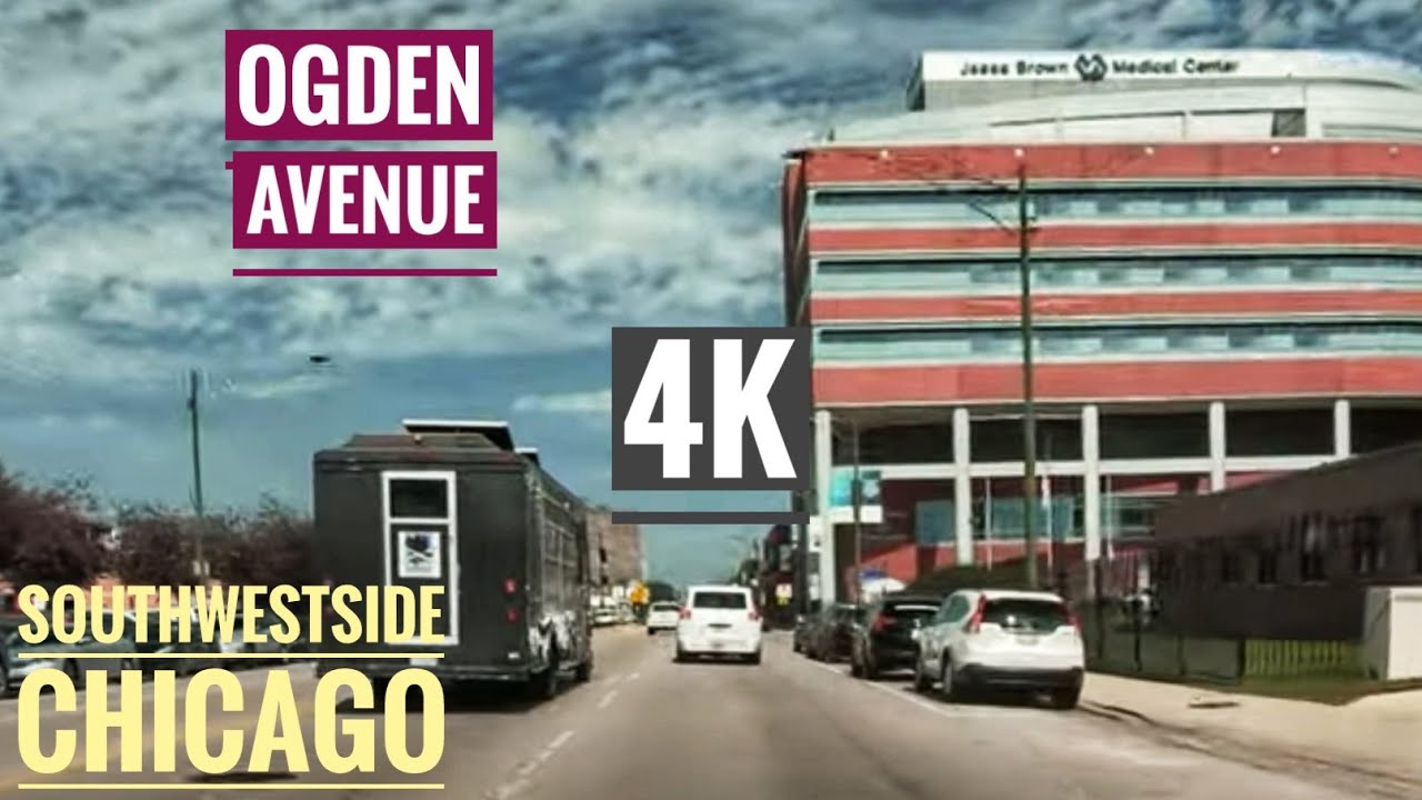 Ogden Avenue: Driving from Southwest side Chicago: 4K: Streets of the Americas