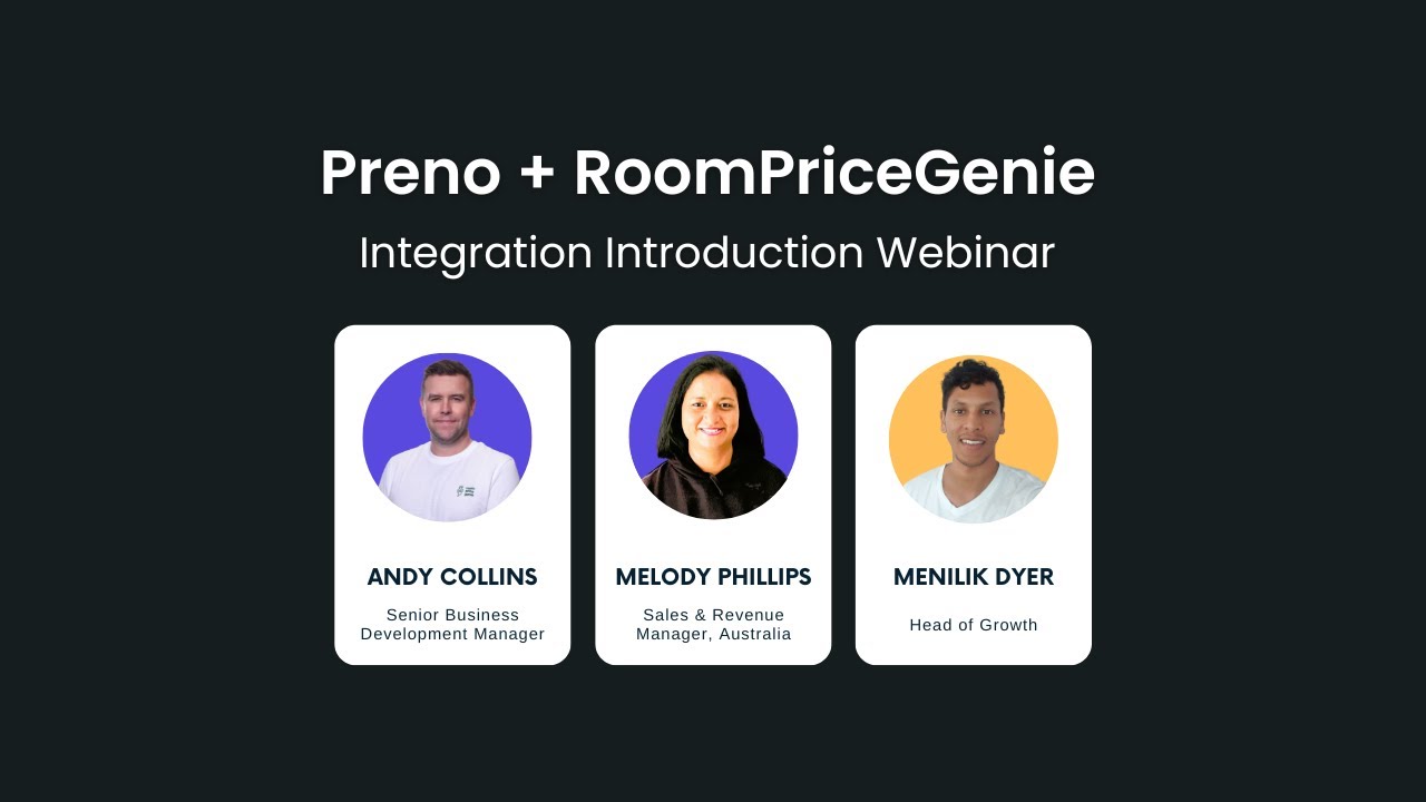 Preno & RoomPriceGenie Webinar Replay Australia & New Zealand