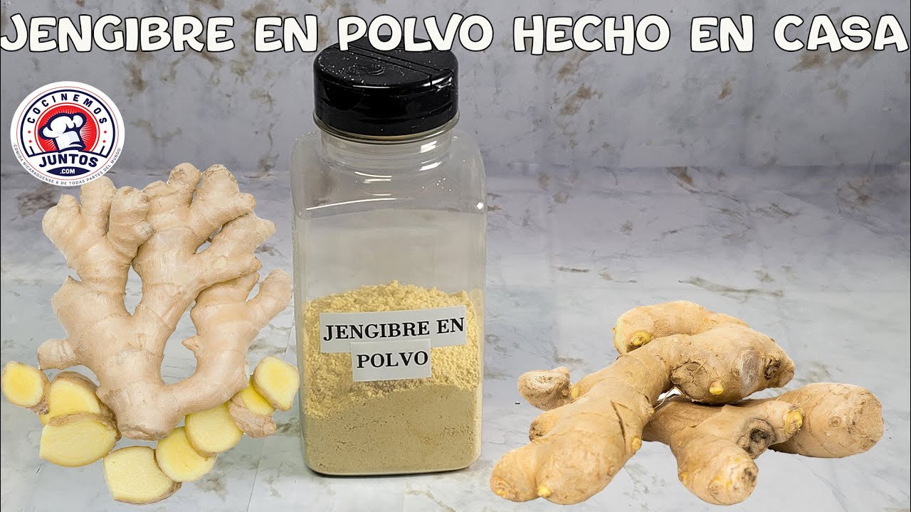 Como hacer polvo de jengibre orgánico y fresco en casa.
