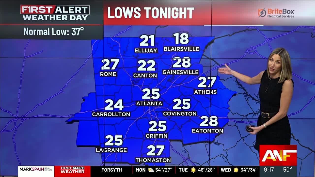 First Alert Forecast: Wind, cold weather moving into north Georgia