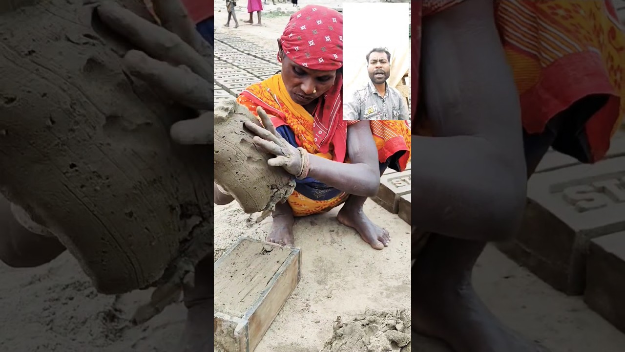 Hand made brick kiln #brickfield #shortsvideo