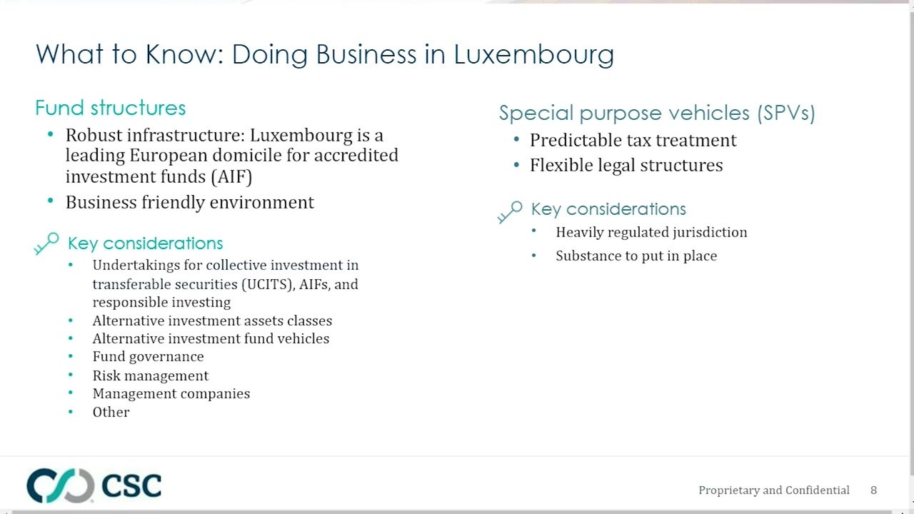 Doing Business Internationally: Luxembourg