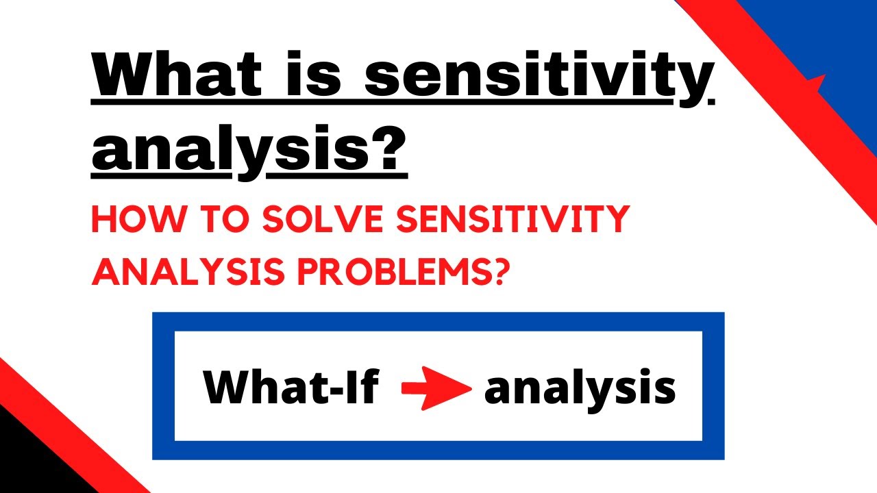 sensitivity analysis explained-sensitivity analysis in Urdu/Hindi-sensitivity analysis question