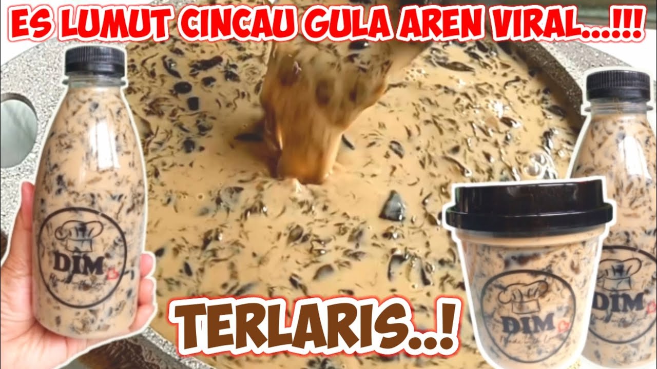 CUMA DI ADUK BISA UNTUNG BELIUNG JUAL INI‼️ES VIRAL KEKINIAN||ES LUMUT CAPUCINO CINCAU GULA AREN