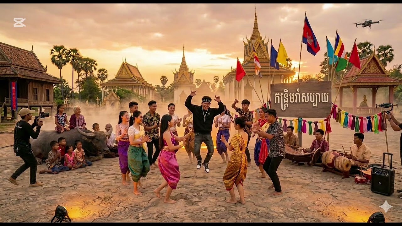 កន្ទ្រឹម ឆ្នាំថ្មីរាំសប្បាយ Cover by (Diss solo) AI + Lyrics Original + Branding