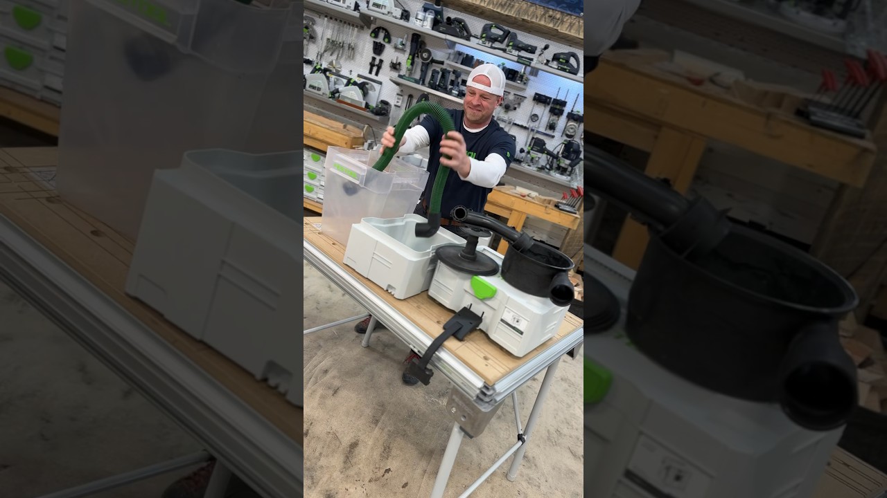 Upgrading the Festool dust collector with a cyclone pre separator 